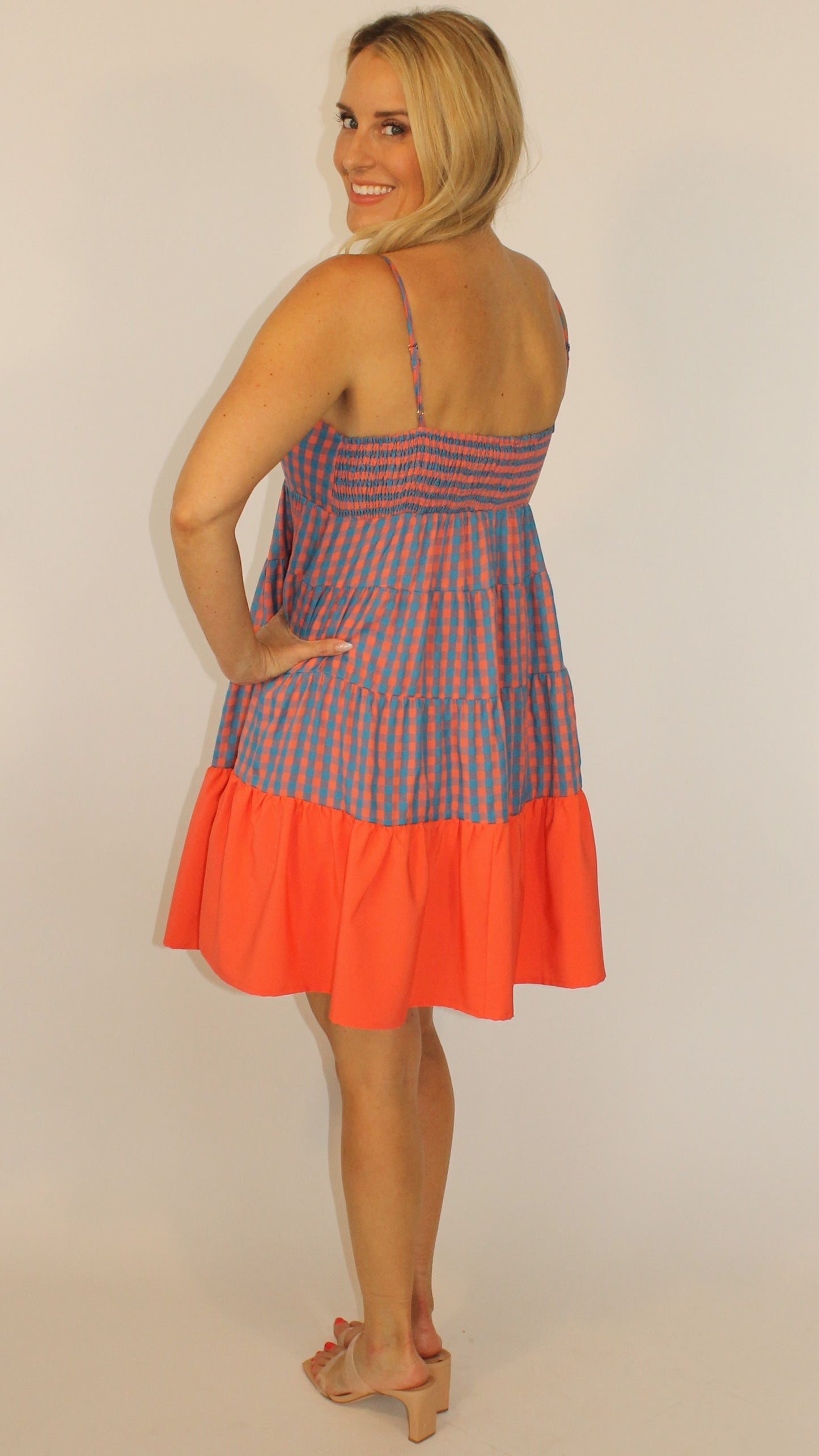 Astros Gingham Dress