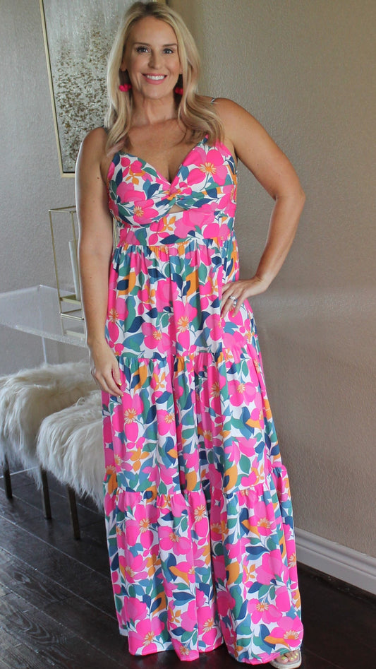 Floral Print Maxi Dress