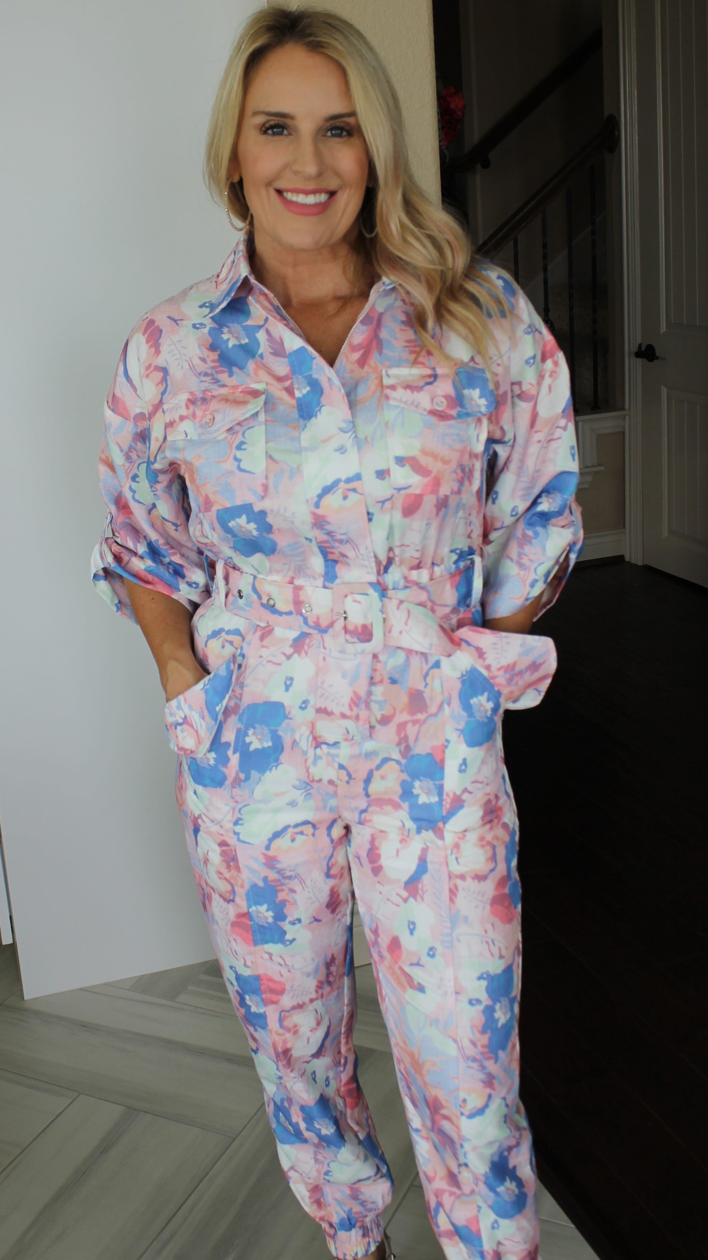 Floral Print Jumpsuit