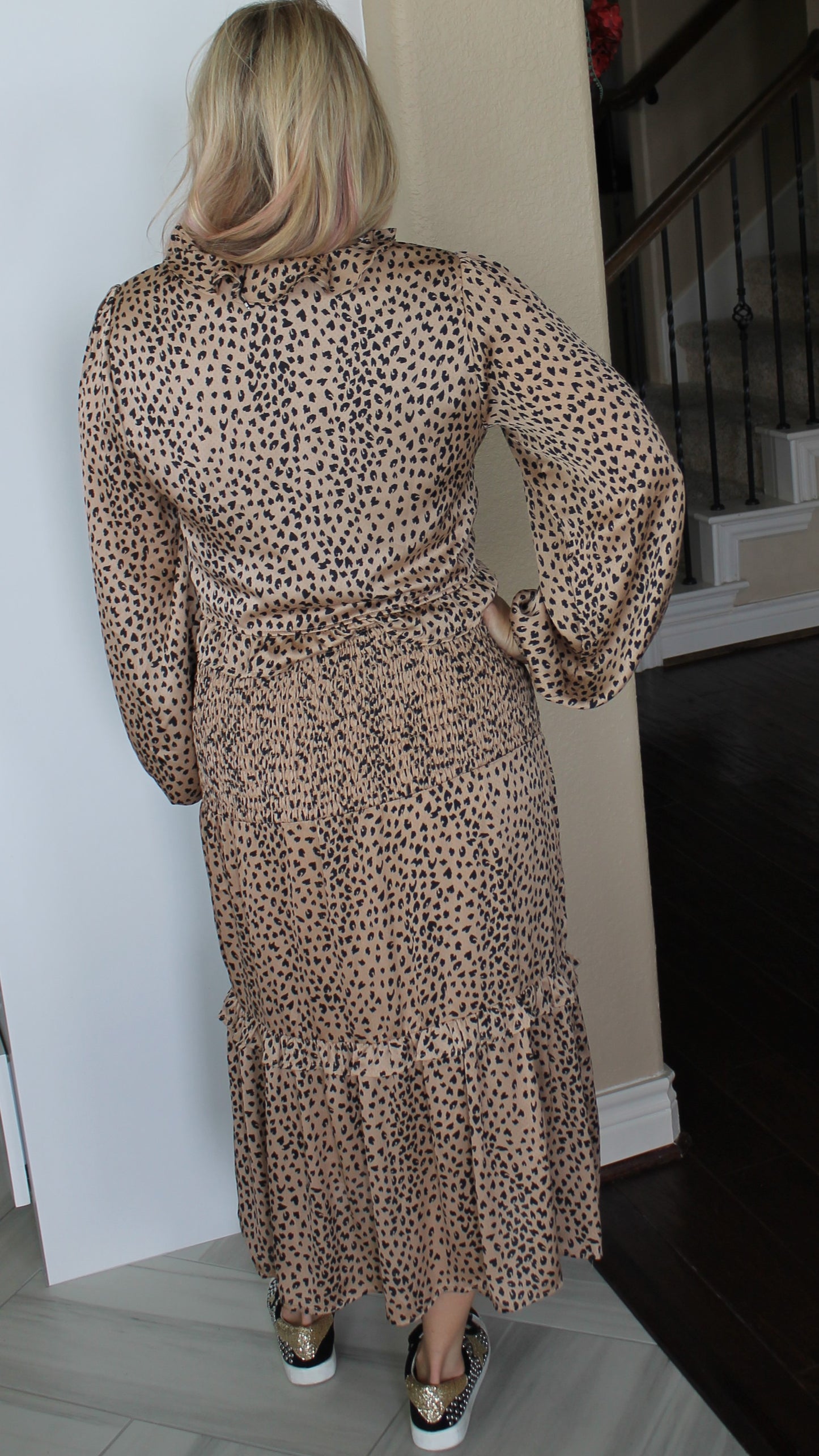 Leopard Print Midi Set