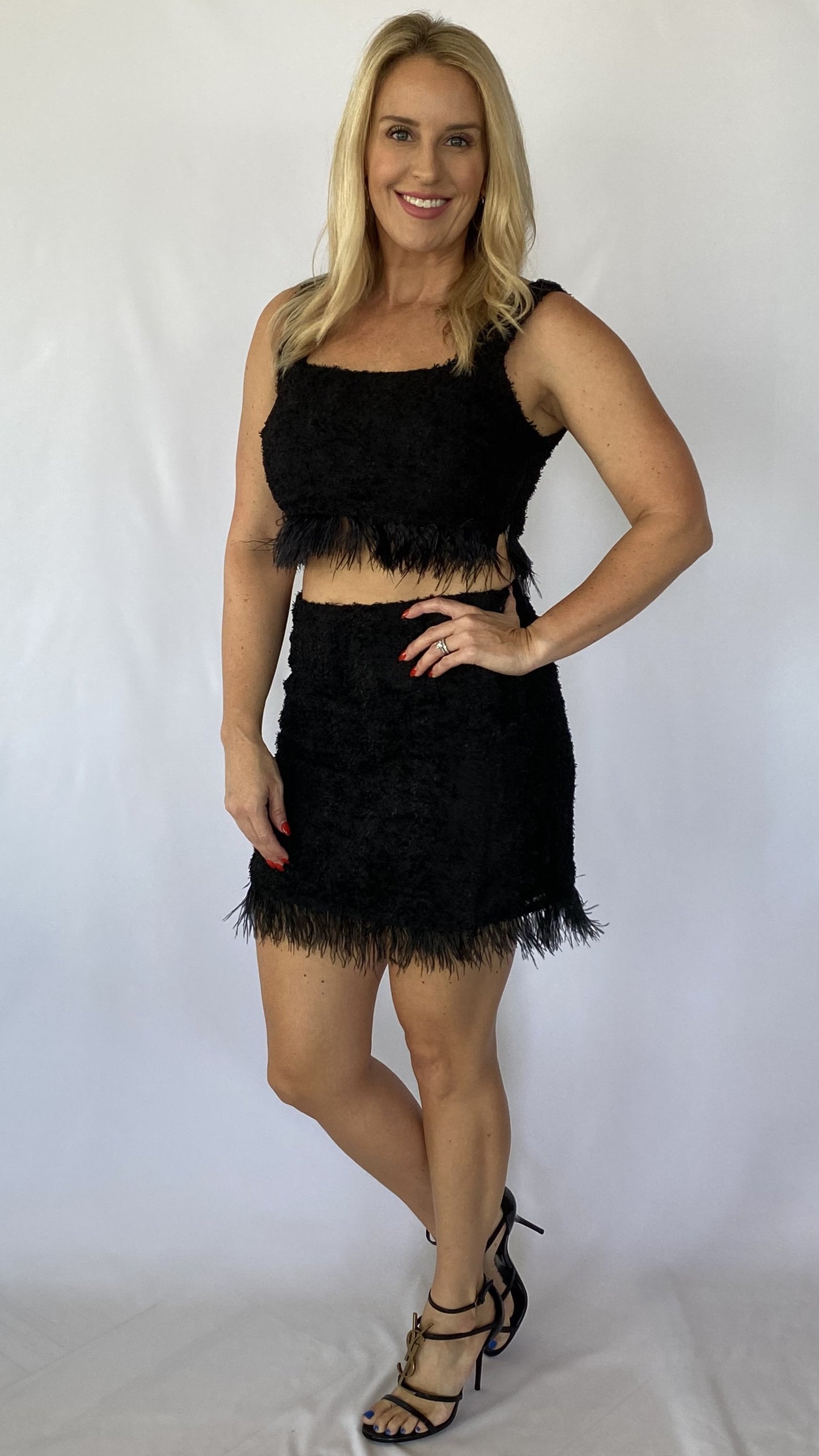 Feathered Two Piece Set