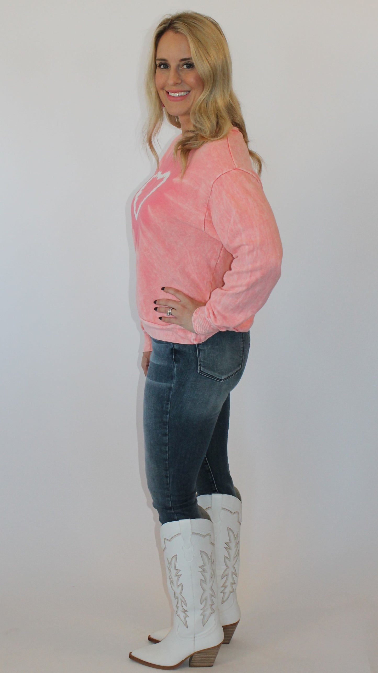 Heart Tie Dyed Sweatshirt