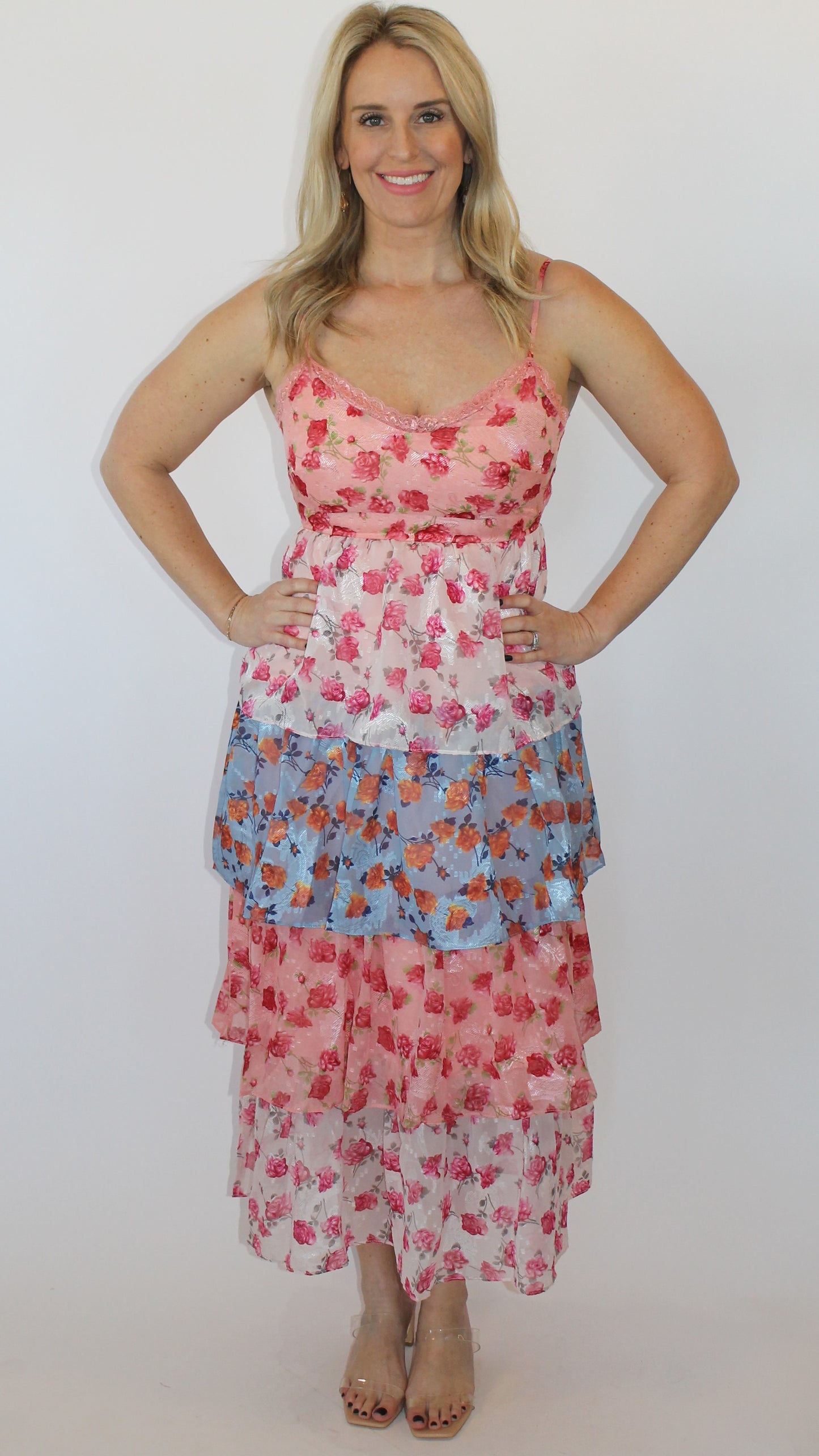 Roses in Bloom Midi Dress