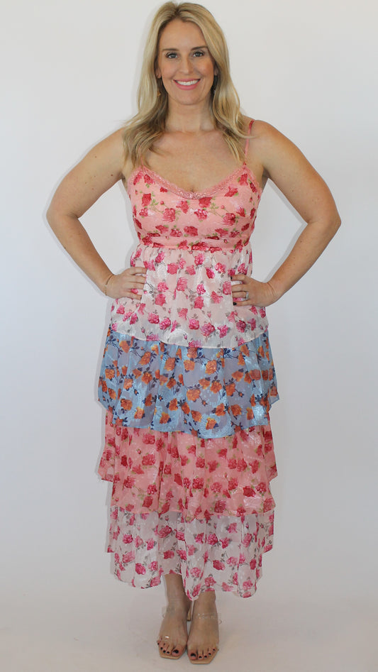Roses in Bloom Midi Dress