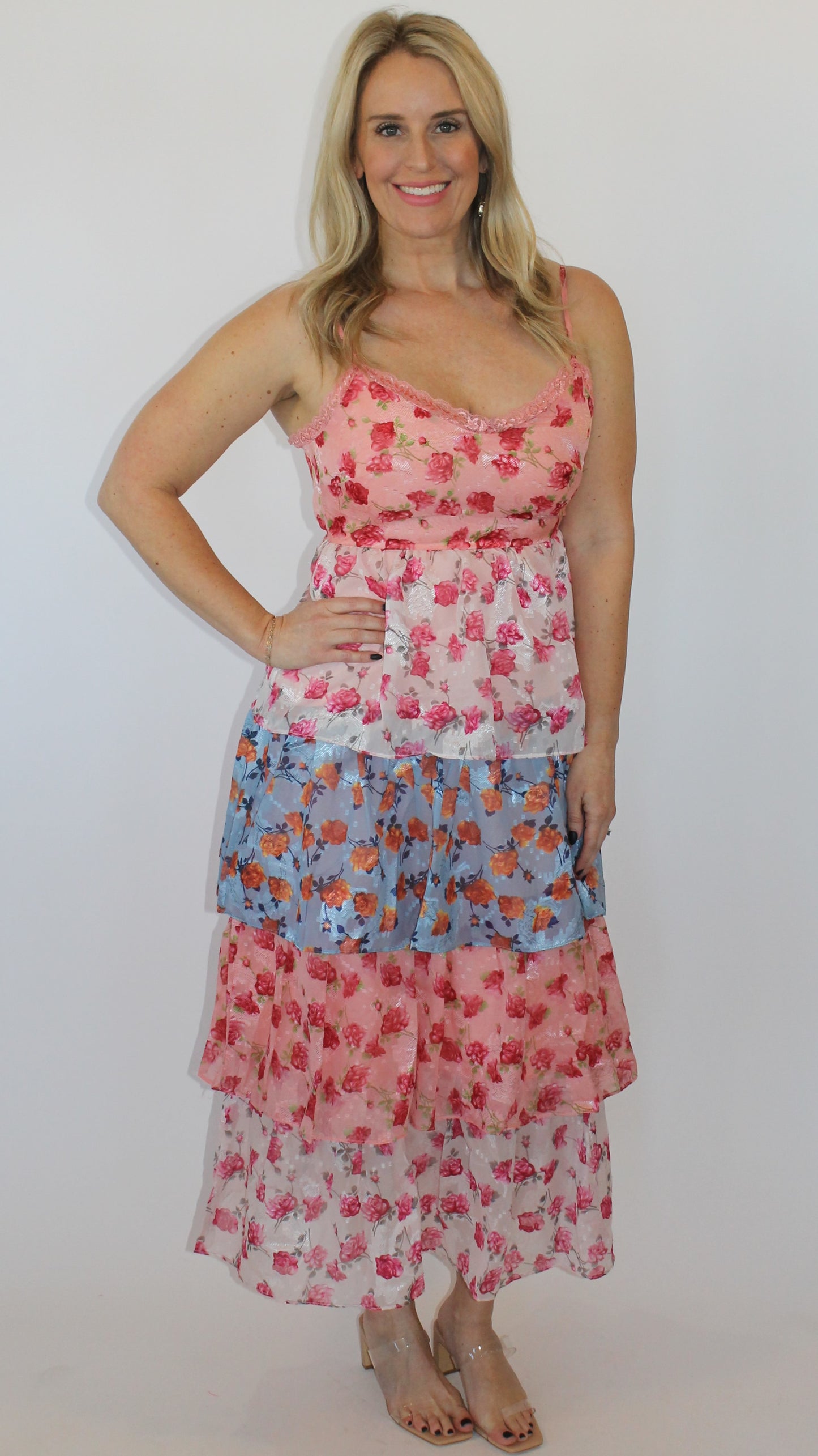 Roses in Bloom Midi Dress