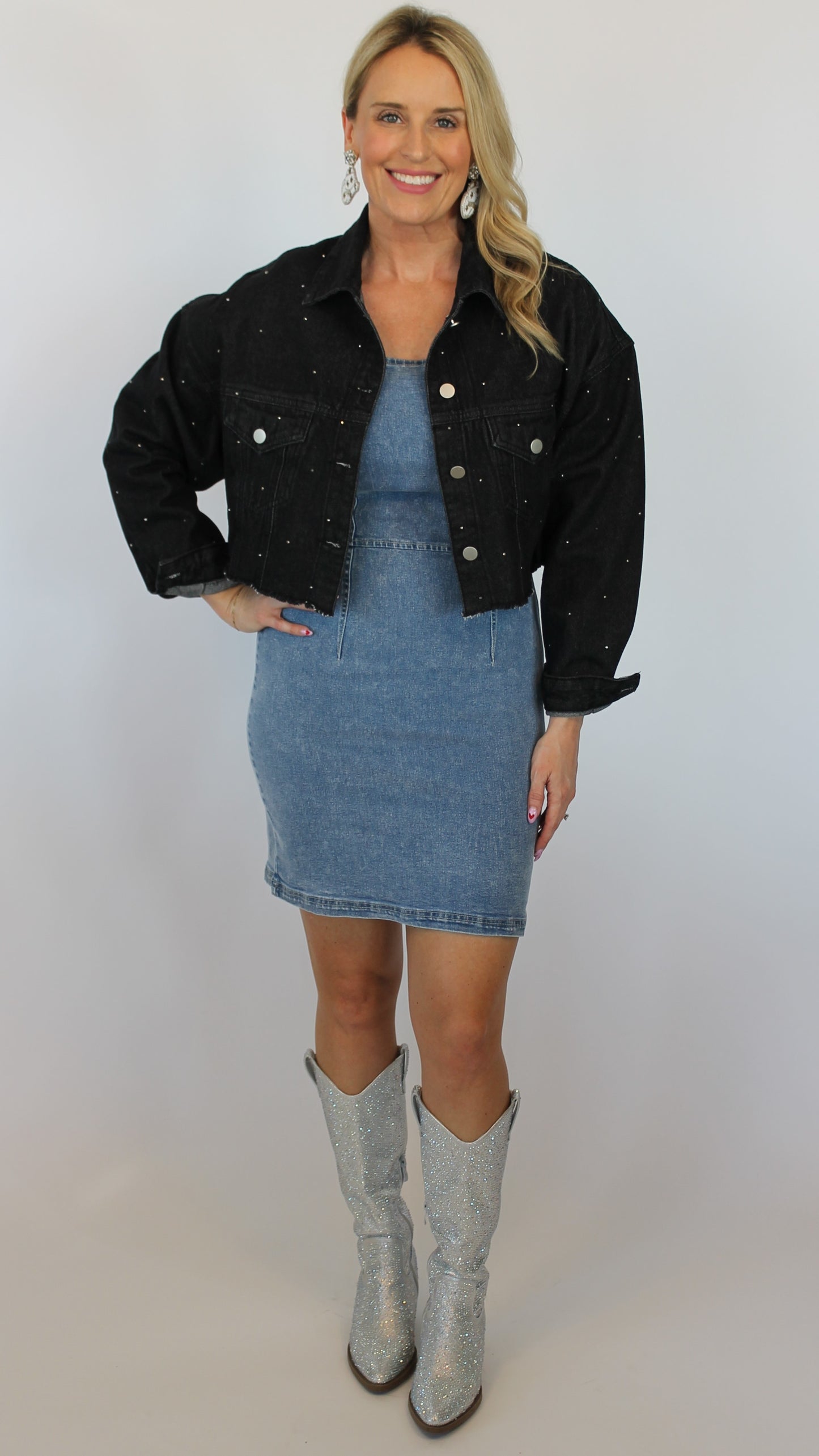 Denim Puff Sleeve Dress