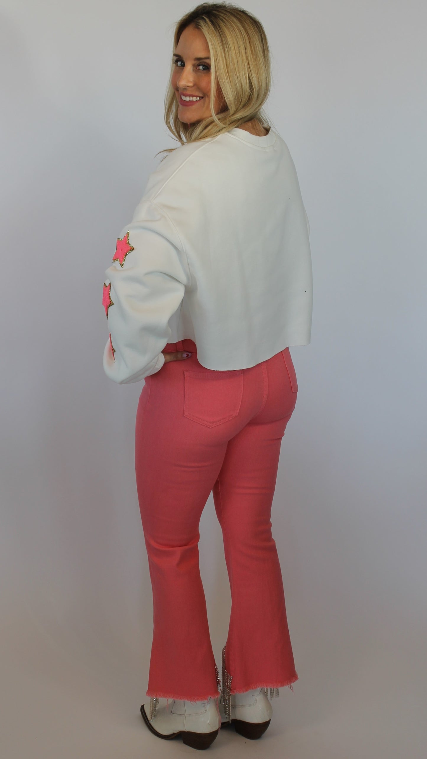 Sassy Rhinestone Denim Pants