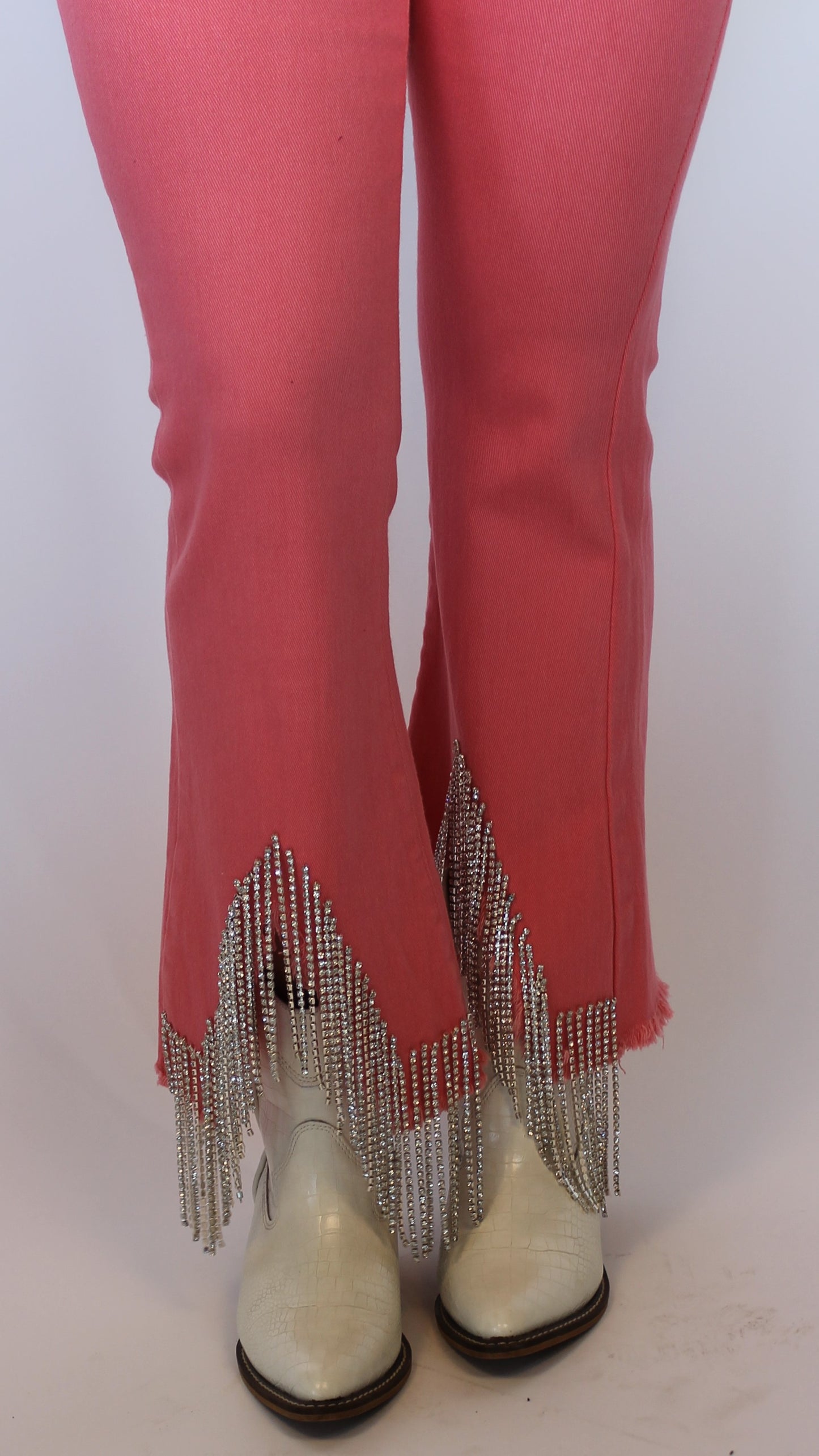 Sassy Rhinestone Denim Pants