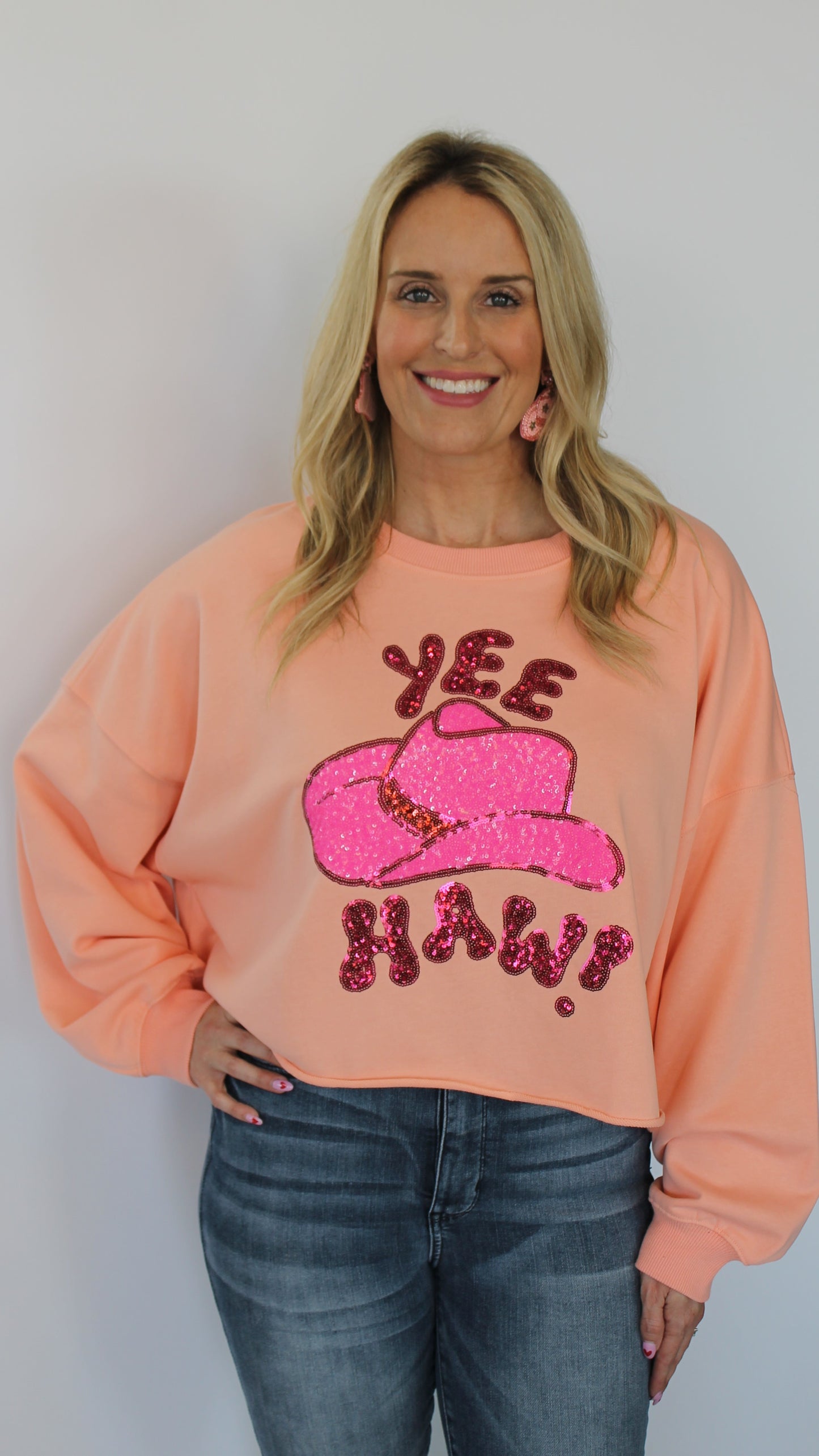 Yee Haw! Sequin Sweatshirt