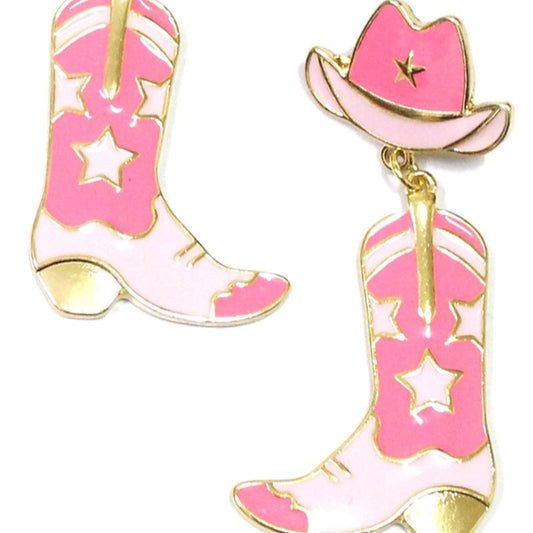 Cowgirl Hat & Boot Earrings