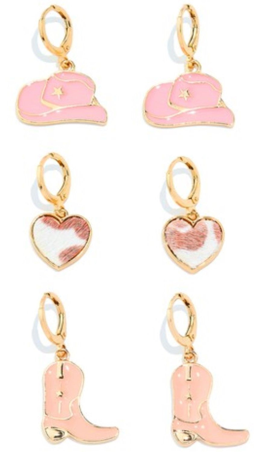 Rodeo Huggie Earring Set