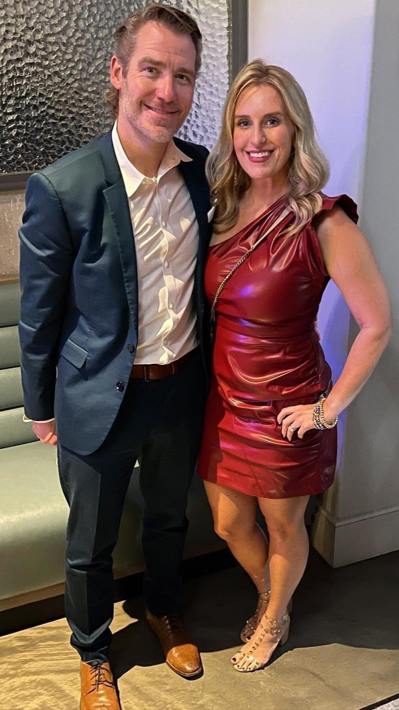 Burgundy Faux Leather Mini Dress